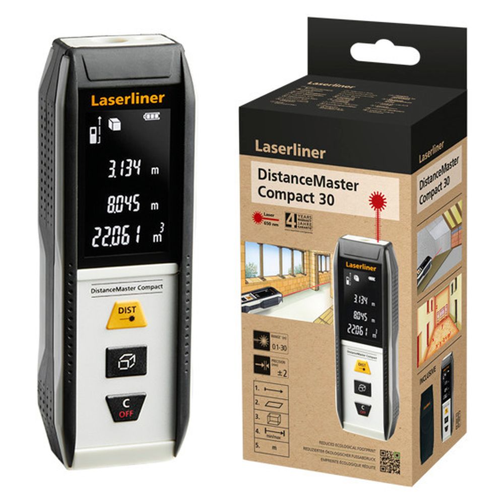 Laserliner Distancemaster Compact 30 softbag Laserafstandsmeter - 080.940E