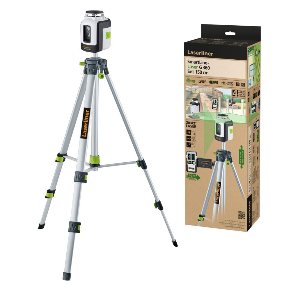Laserliner SmartLine-Laser G360 Lijnlaser RX set 150 cm - 081.118E