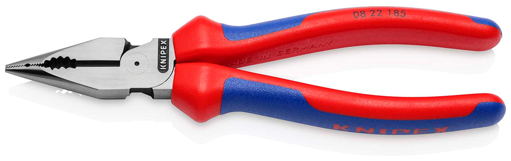 Knipex Spitse kombitang | Meer-componentengrepen | Zwart geatramenteerd | Lengte 185 mm - 08 22 185 SB