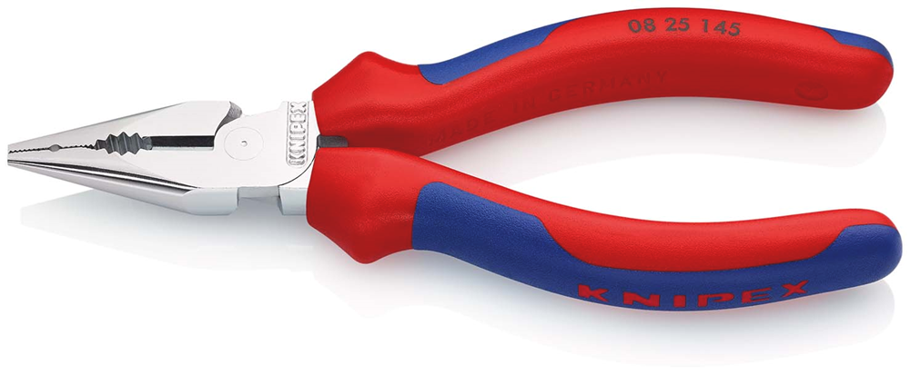Knipex Spitse kombitang | Meer-componentengrepen | Verchroomd | Lengte 145 mm | Zelfbedieningskaart/blister - 08 25 145 SB