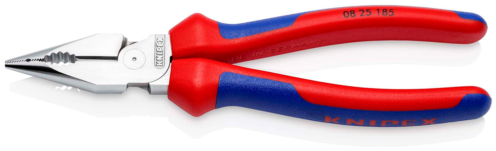 Knipex Spitse kombitang | Meer-componentengrepen | Verchroomd | Lengte 185 mm - 08 25 185 SB