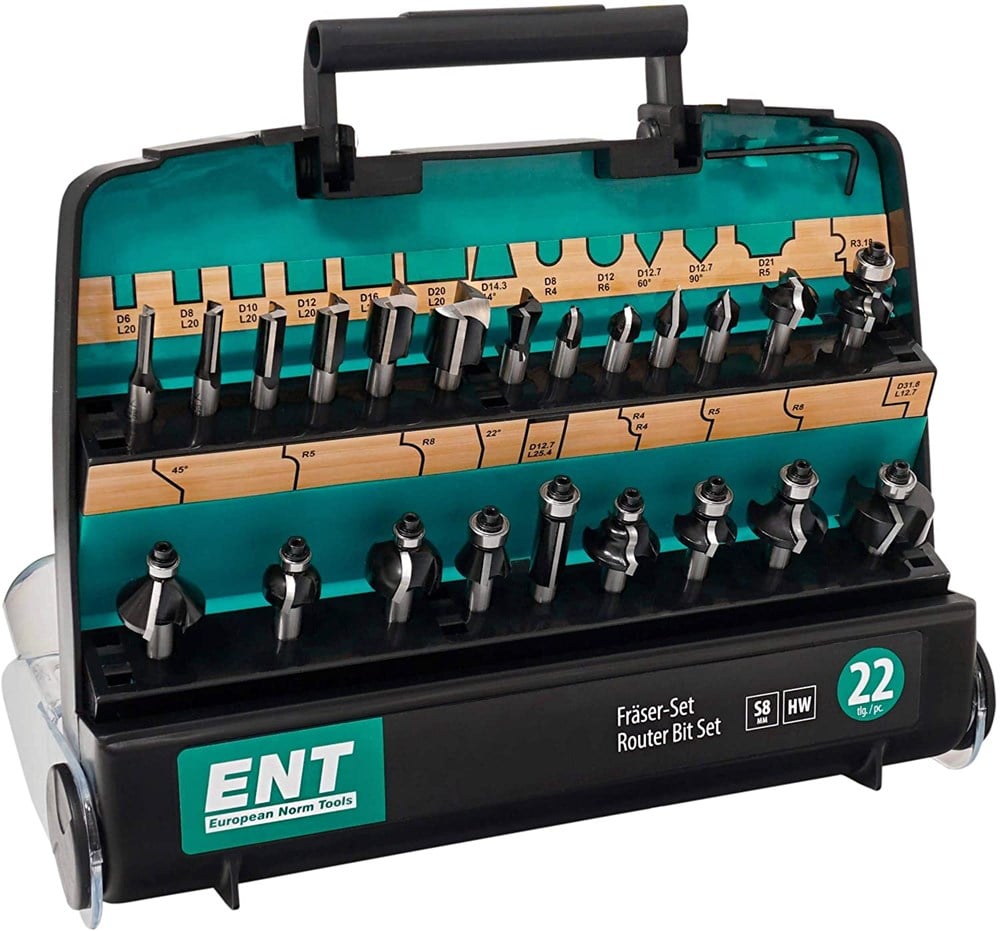 ENT DURACUT 22-delige frezenset | 8mm - 7909022 - 7909022