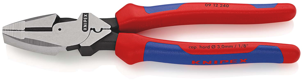 Knipex Kracht-kombitang "Lineman's Pliers" Amerikaans model | Meer-componentengrepen | Zwart geatramenteerd | Lengte 240 mm - 09 12 240