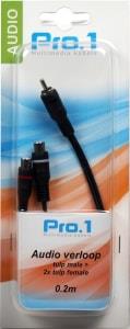 Enzo Pro-1 Audio tulp male -> 2 tulp female 0,20 meter 9208500