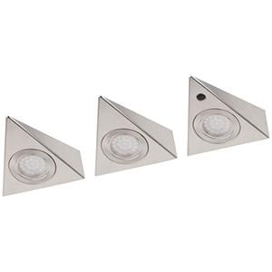 Enzo LED driehoek spot set a3 | 7,5W | IR Sensor | 3000K | gesch. staal - 5018355