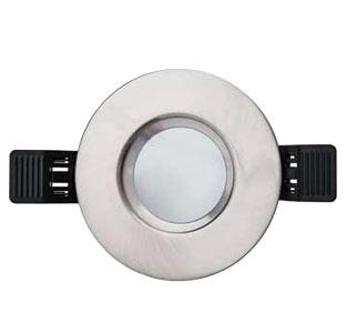 Interlight Inbouw spot vast rond 90mm geschuurd chroom IP65 5011125