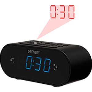 Enzo Denver Wekkerradio met projectie LED zwart - 8140220