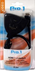 Enzo Pro-1 HDMI switch 3-weg, 1.4A versie support 3D (voor 3 apparaten) - 9284084