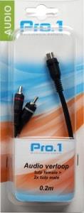Enzo Pro-1 Audio tulp female -> 2 tulp male 0,20 meter 9205800