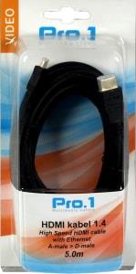 Enzo Pro-1 HDMI kabel A naar D micro 5 meter 1.4 - 9285030