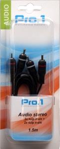 Enzo Pro-1 Audio 2 tulp male -> 2 tulp male 1,5 meter 9206000