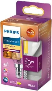 Philips LED kogel E14 5W Filament Blister 5101520