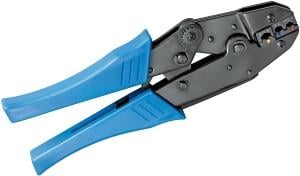 Fixpoint krimptang met ratel voor geïsoleerde kabelschoenen