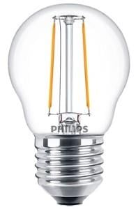 Philips LED filament kogel 2-25W E27 827 P45 helder LED3745