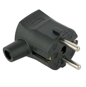Enzo Randaarde stekker haaks zwart met tule 6140690