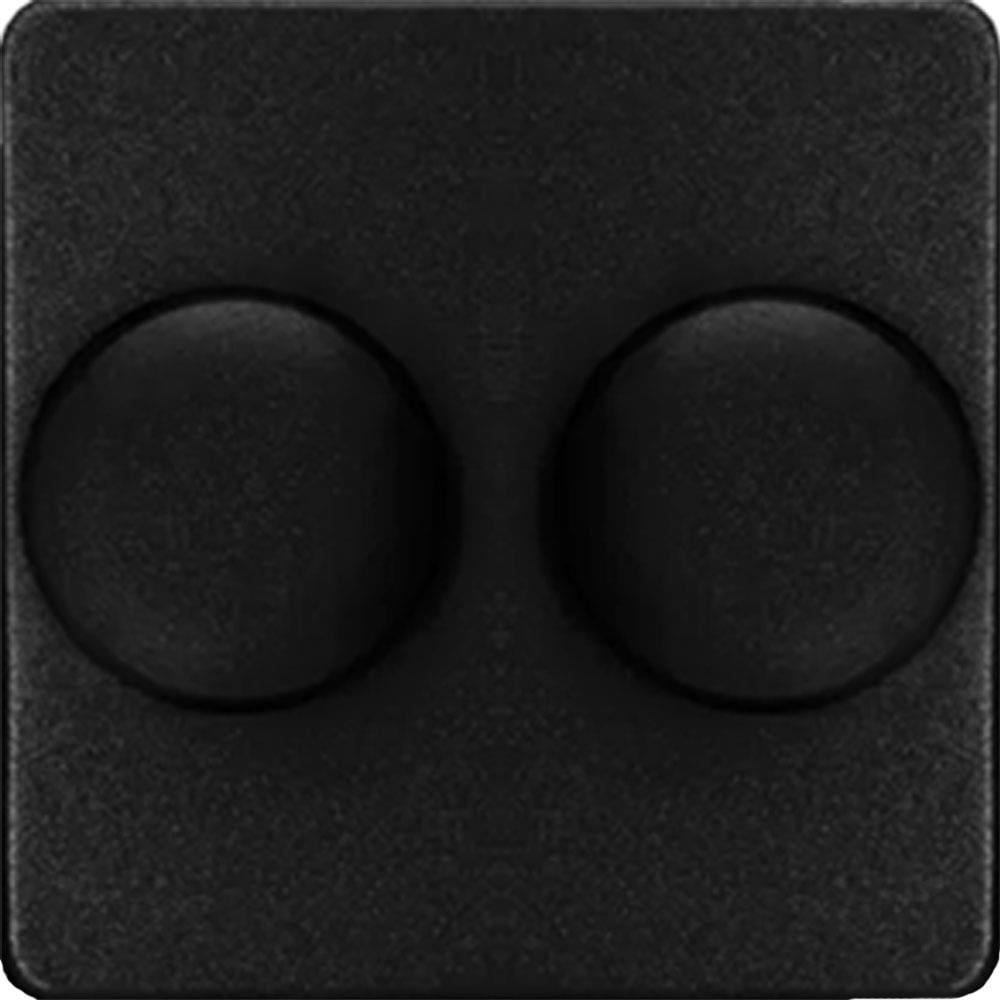 Enzo Kopp HK05 mat zwart afdekplaat + knop DUO dimmer 4621635
