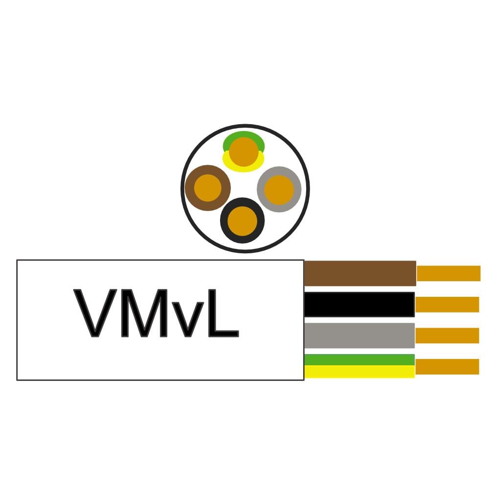 Enzo Kabel VMVL rond 4x0,75 qmm wit - 1227520