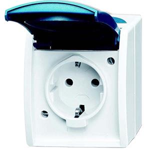 Busch Jaeger SWD opbouw stopcontact RA blauw 4696000