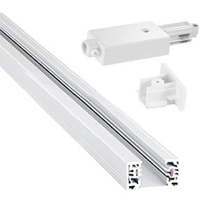Enzo Nordlux Link Rail 1 fase 1 8 meter wit incl aansluitstuk 5049119