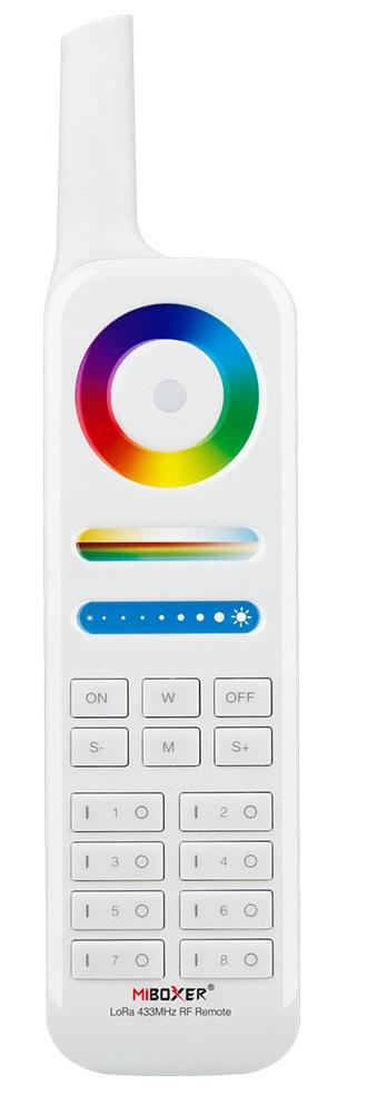 Mi-light MiBoxer RGB-CCT afstandsbediening 8-Zone 433MHz LED0198