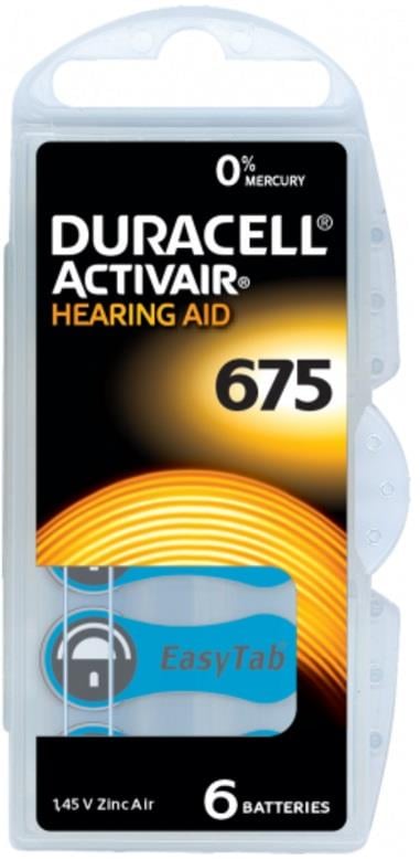 Duracell gehoor batterij 675 blister(6) - 3221926