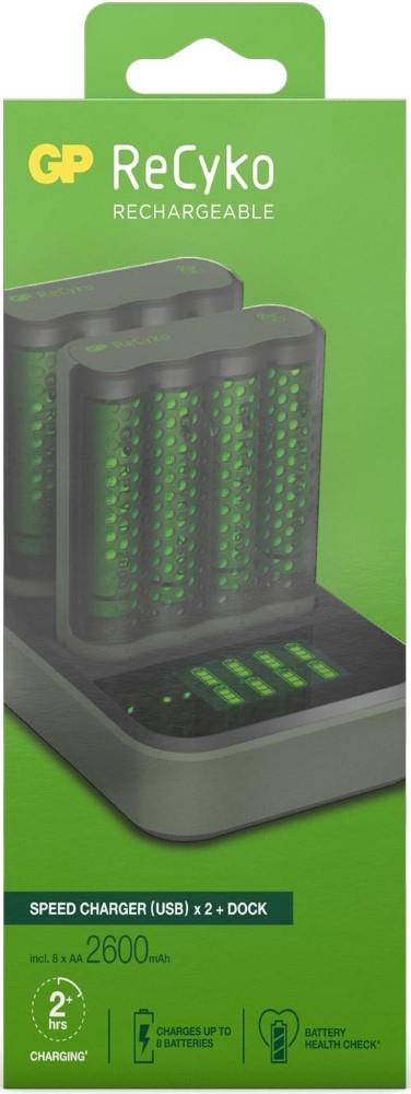 GP Batterijlader USB 2H met 4x2600mA AA batterij + 2xDock - 3503093