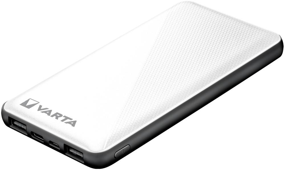 Varta Powerbank 10.000mA zilver + led indicatie USB en USB-C - 3509010