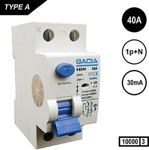 Enzo Gacia Aardlekschakelaar 40A. 30mA 2p GACIA - 4517780