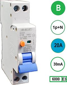 Enzo Aardlekautomaat 20A B kar 30mA 2P SEP 4518100