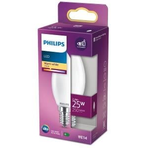 Philips LED kaars E14 2,2-25W 2700K filament mat blister - 5100301