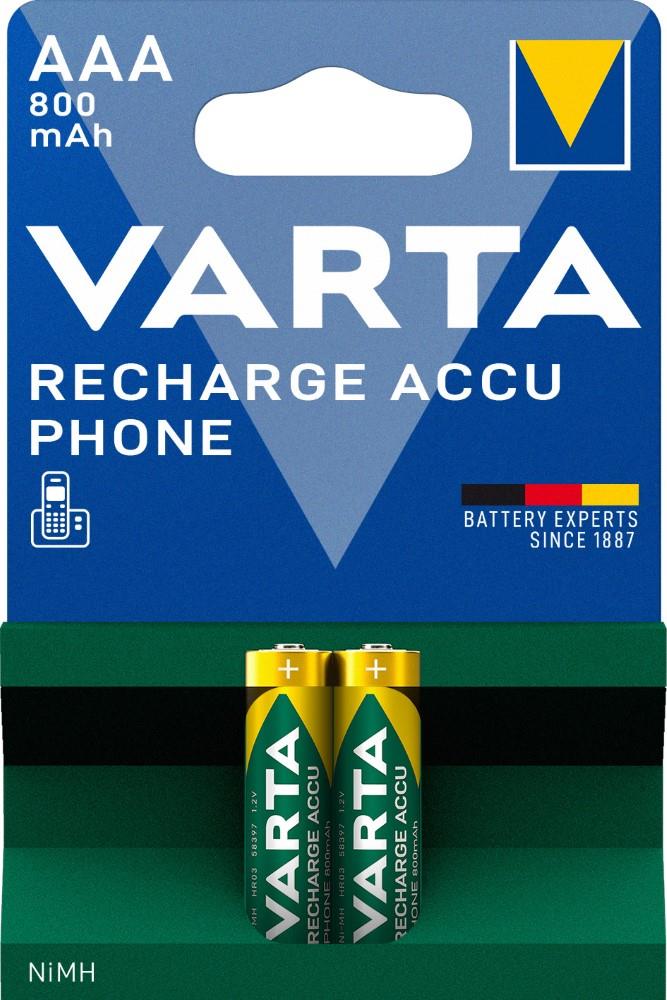 Varta AAA accu 800mA blister 2 Phone