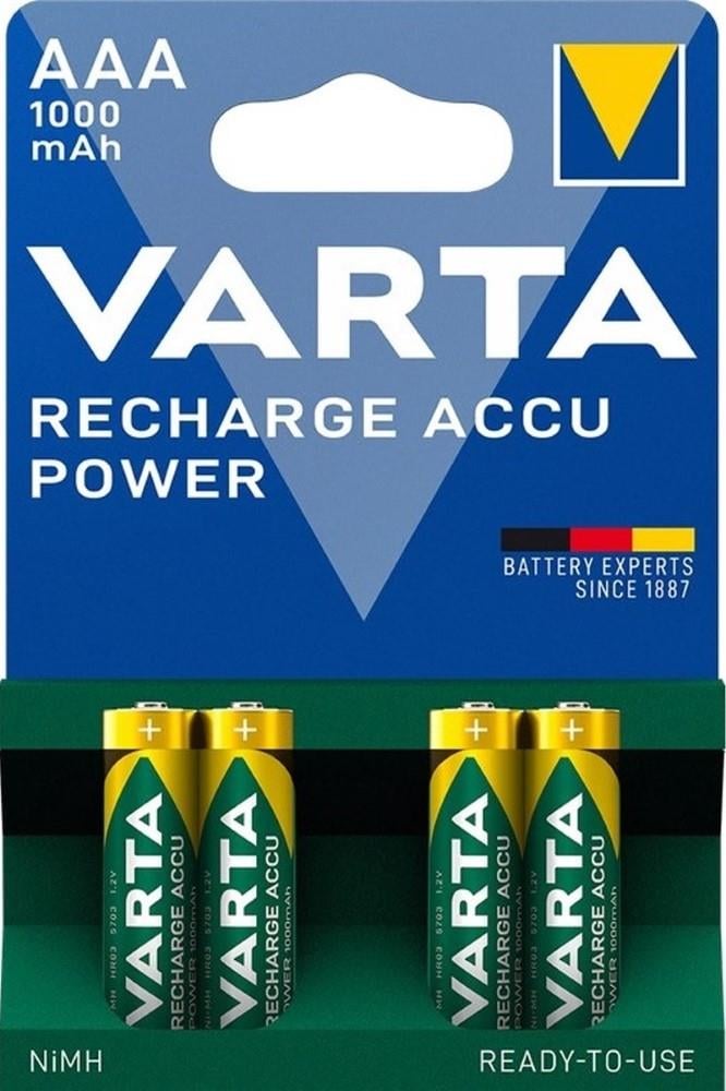 Varta Varta AAA accu 1000mA blister 4 R2U - 3311940
