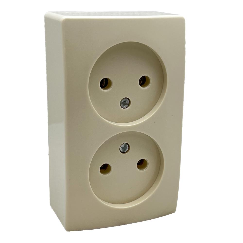 Peha Opbouw stopcontact PEHA dubbel creme - 4678960