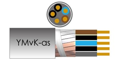 Enzo Kabel YMVKas 5x2,50 qmm grondkabel rol 100m - 1254013