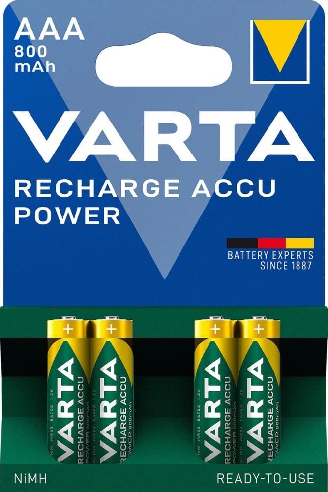 Varta AAA accu 800mA blister 4 R2U