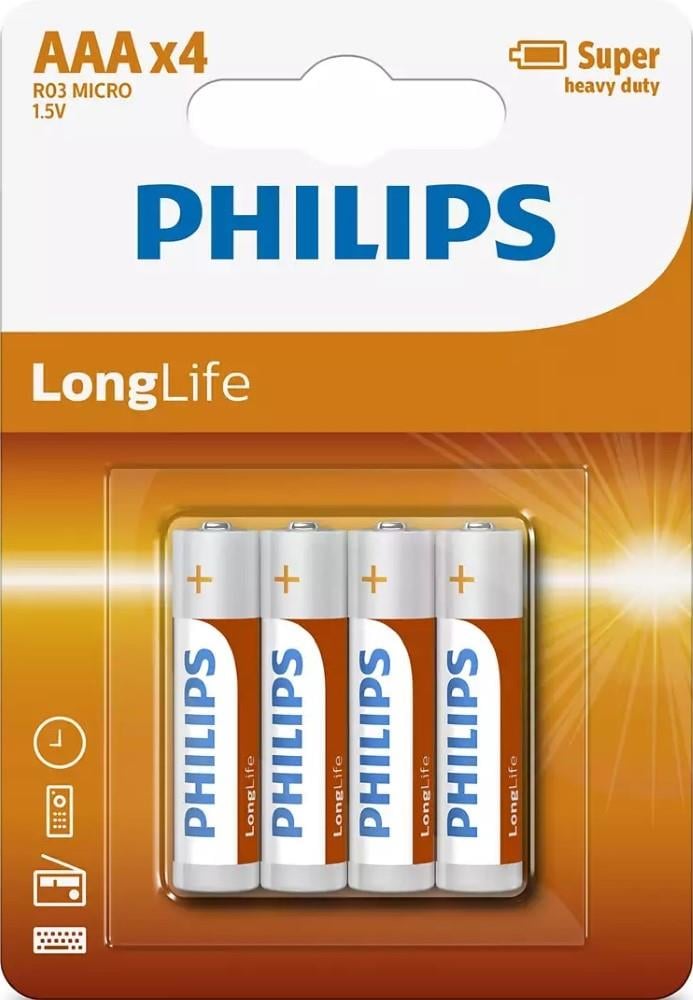 Philips Philips Longlife potlood R03 blister 4 3111005