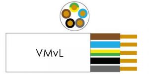 Kabel VMVL rond 5x0,75qmm zwart - 1227582