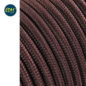 EDM Omsponnen snoer 2x0,75qmm bruin 5m