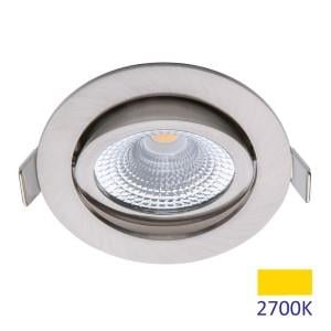 Enzo EcoDim LED inbouwspot 5W 2700K 85mm 60gr rond verstelbaar geschuurd staal LED4820