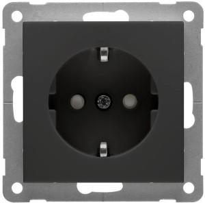 Enzo PEHA Badora MAT ZWART stopcontact RA + kinderbeveiliging 4603520