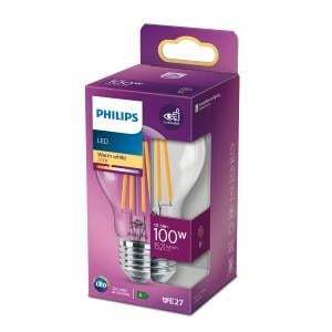 Philips LED GLS E27 10 5-100W 2700K filament helder blister 5102552