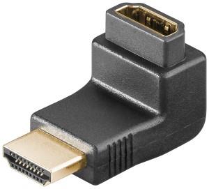 Enzo HDMI haakse adapter 90 graden gold 7580695