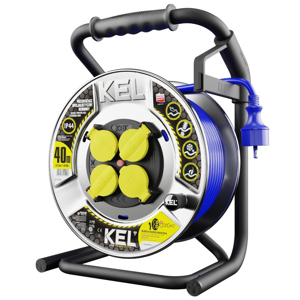Enzo Kel Kabelhaspel prof H07BQ-F 3x2 5qmm 40m blauw 1167340
