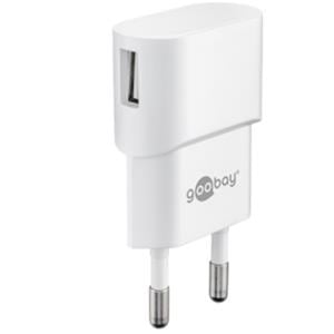 Enzo Goobay USB lader haaks 1A wit 9550110
