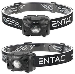 Entac LED hoofdlamp zoom 5W 150lm - aluminium - oplaadbaar - zwart
