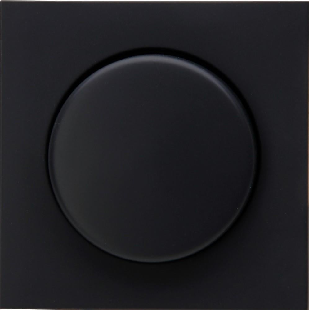 Enzo Kopp HK07 PURE mat zwart afdekplaat + knop dimmer 4624530