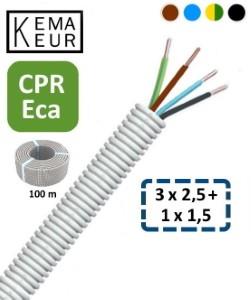 Enzo Installatiebuis flexibel 5 8 (16mm) bedraad grijs 100m 1276010