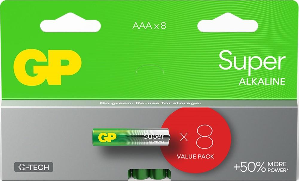 GP 8-multipack AAA Batterij Alkaline LR03 24A