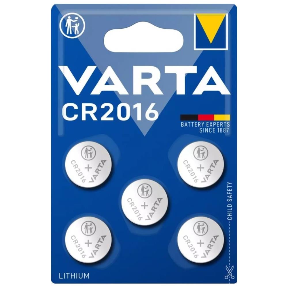 Varta CR2016 lithium knoopcel batterij 3V blister(5) 3240354