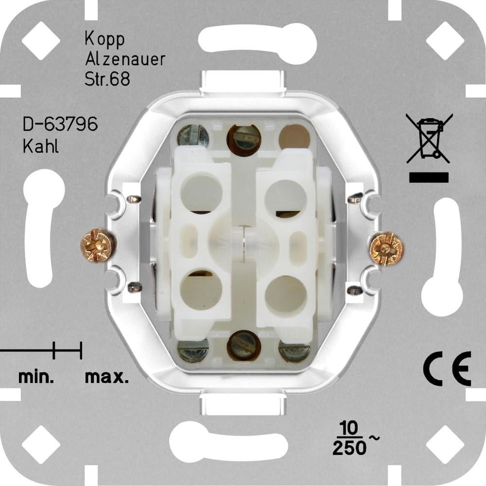 Kopp inbouw jaloezie-drukschakelaar